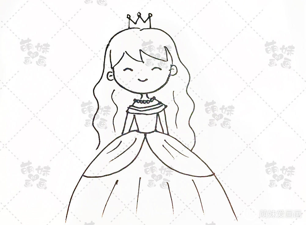 不同难易程度的十位小公主简笔画,适合不同年龄段孩子学习哦
